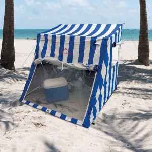 Rio Brands - Beach Sun Shelter - Shade Tent - Blue & White Striped