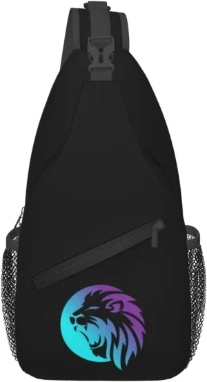 Roaring Lions Crossbody Bags For Women Men Chest Backpack Gym Shoulder Bag Travel Outdoor Sports Casual Crossbody Bags