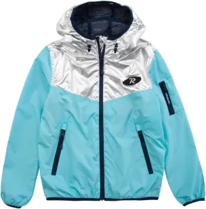 Rokka&Rolla Girls' Lightweight Water-Resistant Jersey-Lined Hooded Windbreaker Jacket