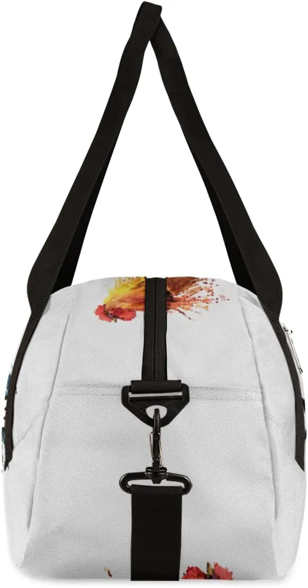Rooster Farm Animal Personalized Kids Duffel Bag for Girls Boys, Rooster Debris Custom Name Dance Bag Overnight Small Duffel Bag Carry On Sports Travel Bag for School Practice Gymnastics Ballet
