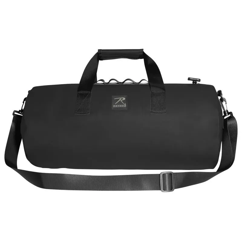 Rothco Waveguard Waterproof Duffle Bag 20L IPX7 Waterproof 19 Inch x 9 Inch Heavy-Duty Vinyl Tarpaulin Shell Black with Removable Shoulder Strap