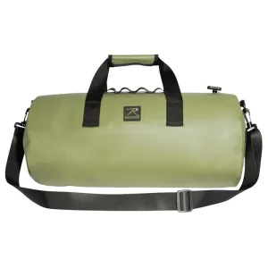 Rothco Waveguard Waterproof Duffle Bag 20L IPX7 Waterproof 19 Inch x 9 Inch Heavy-Duty Vinyl Tarpaulin Shell Black with Removable Shoulder Strap