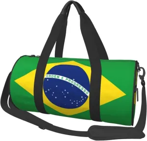 Round Duffle Bag Flag of Brazil Unisex Travel Bag Duffle Bag