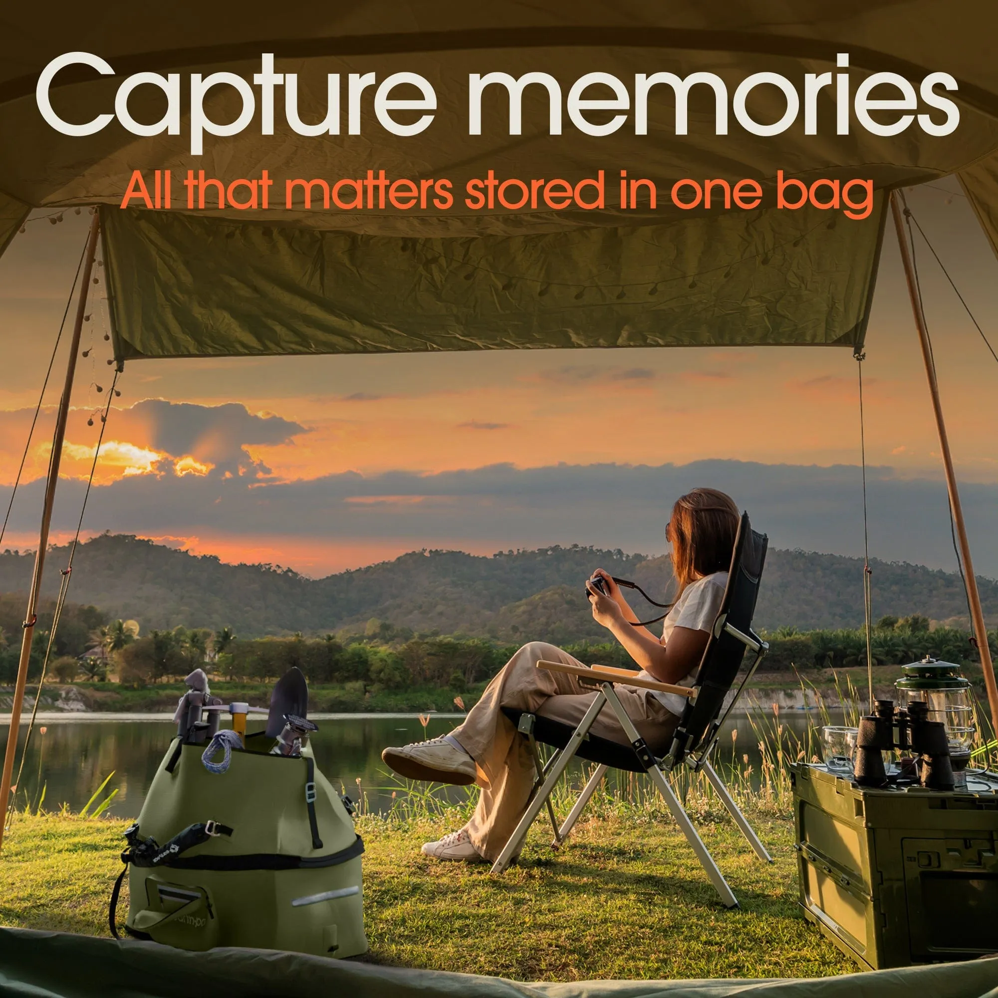 Rover Duffel Heavy Duty Water-Resistant 1680D TPU Duffle Bag with Detachable Straps & 4 Grab Handles ( 70L / 115L / 160L )