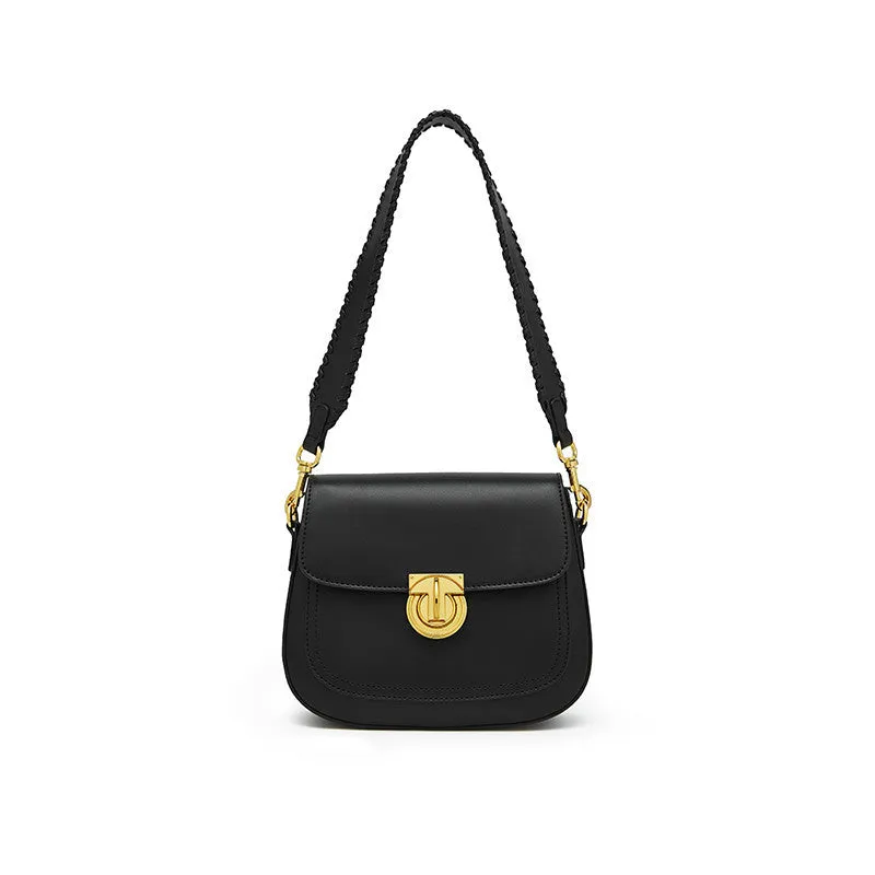 Saddle Leather Women Shoulder Bag