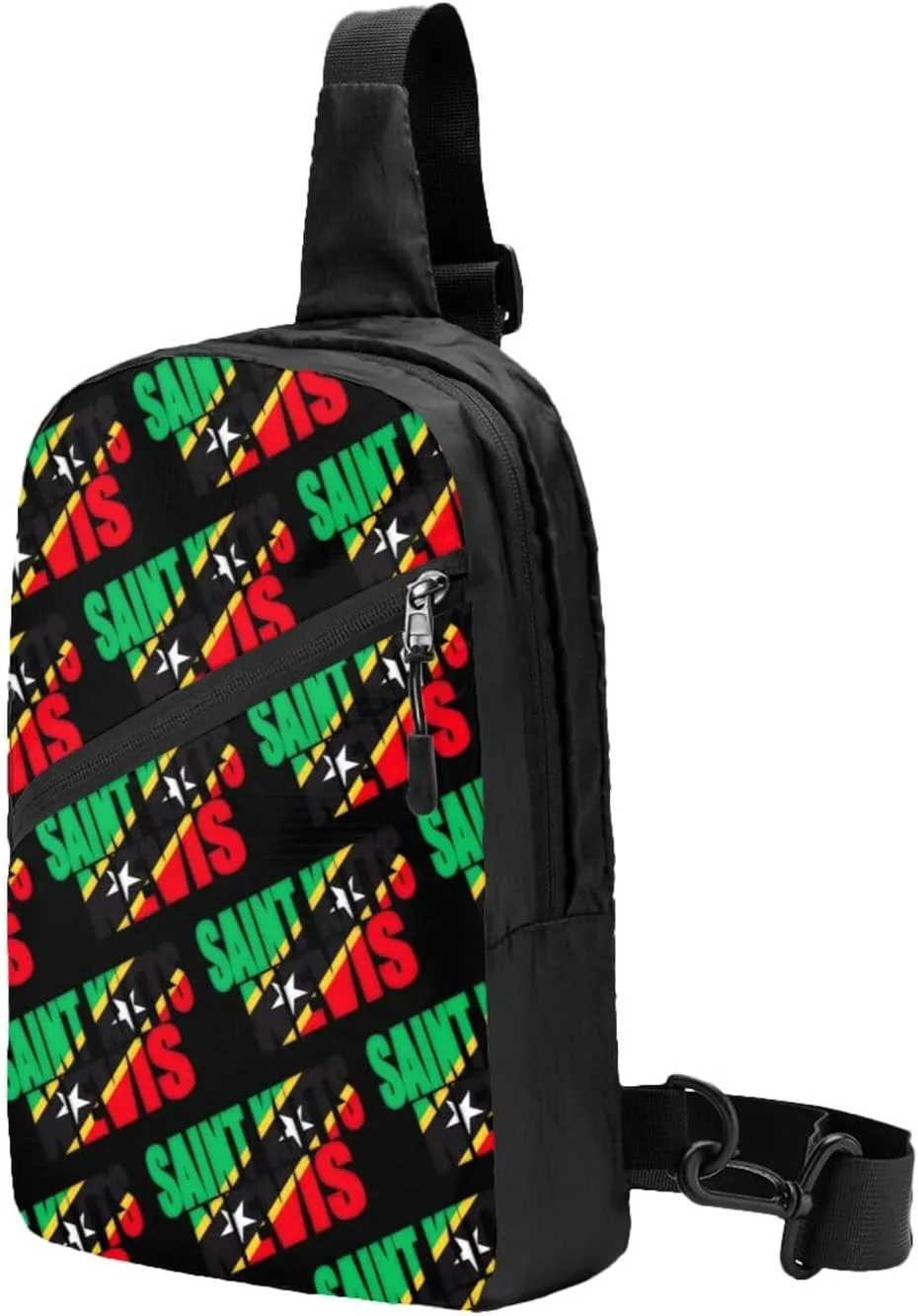 Saint Kitts Nevis Flag Crossbody Bag Portable Sling Bags Foldable Chest Daypack Reusable Sports Shoulder Backpack Diagonally Casual Rucksack Travel Bag
