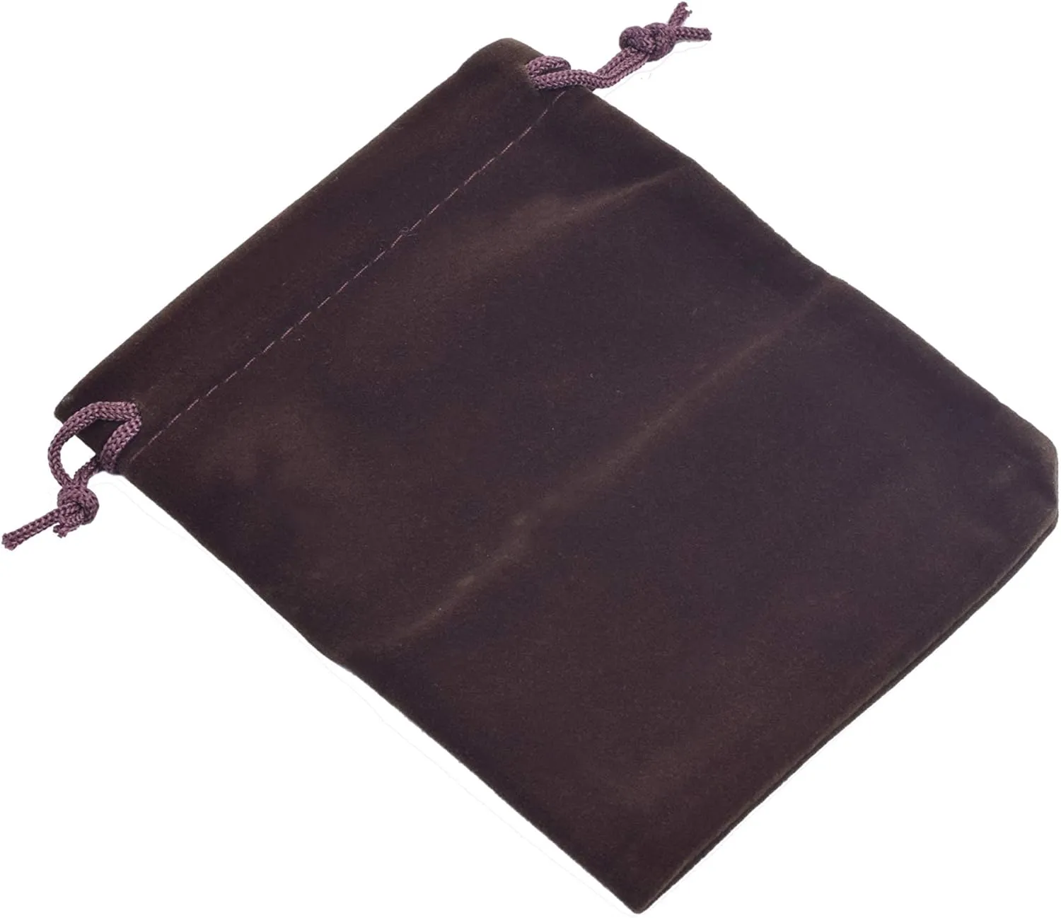 Sansam 20pcs Brown Drawstrings Velvet Bags for Jewelry, Gift, Wedding Favors, Candy Bags, Party Favors, 5.2x7.2''
