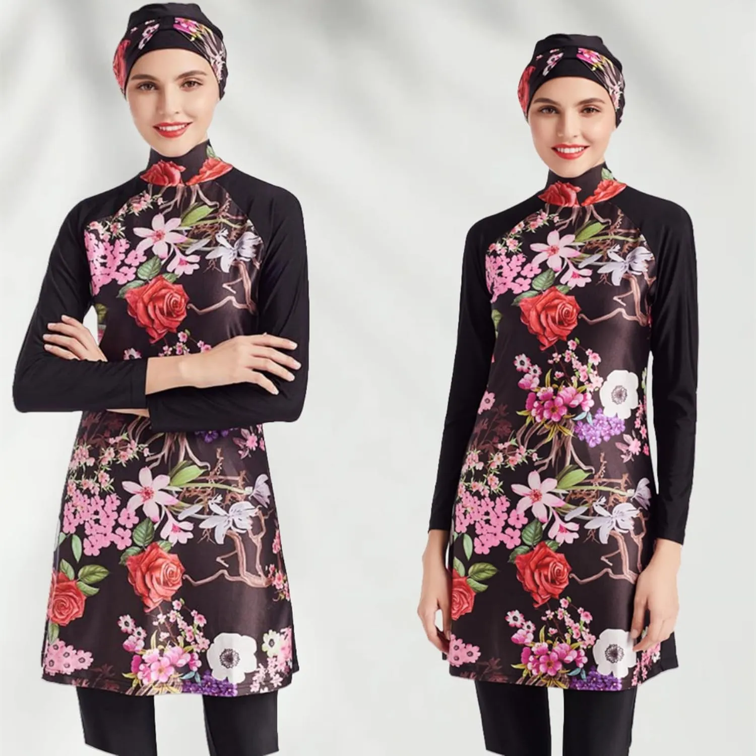 SARBUTER Muslim Swimwear for Women Modest Full Cover Swimsuit Long Sleeve Hijab Burkini