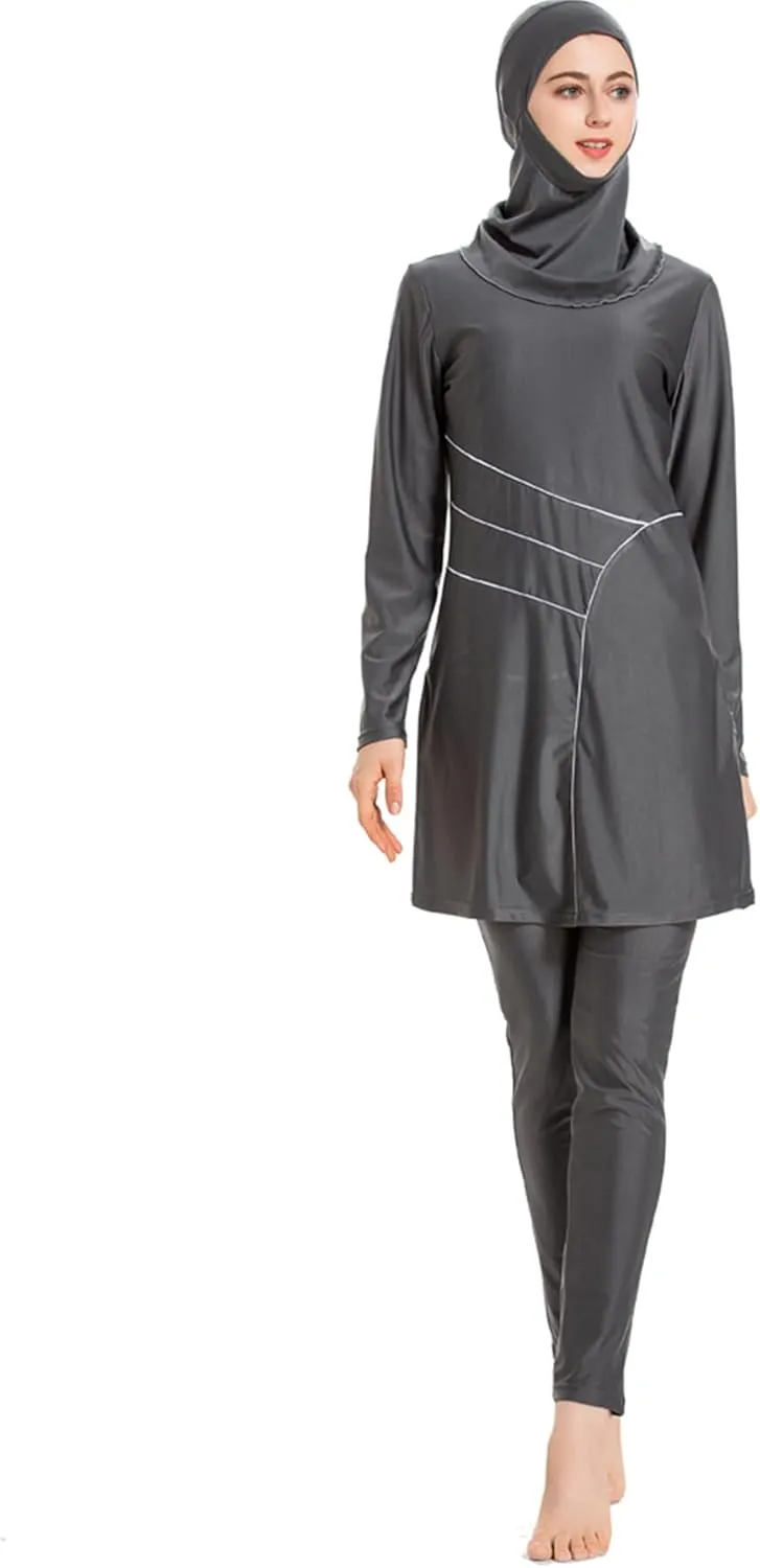 SARBUTER Muslim Swimwear for Women Modest Full Cover Swimsuit Long Sleeve Hijab Burkini