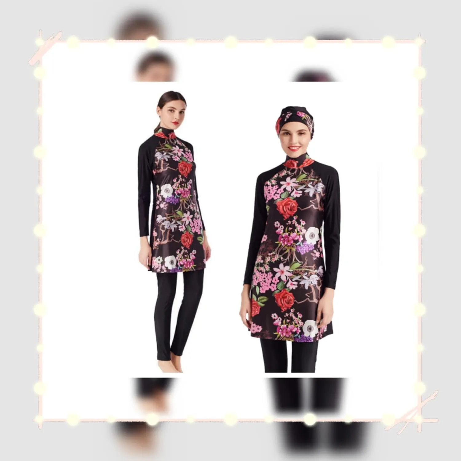 SARBUTER Muslim Swimwear for Women Modest Full Cover Swimsuit Long Sleeve Hijab Burkini