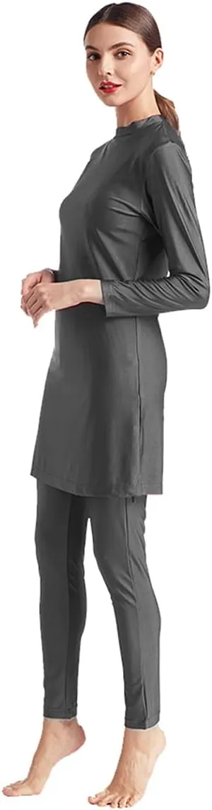 SARBUTER Women Muslim Modest Swimsuit Full Coverage Swimwear Long Sleeve Hijab Burkini Islamic Bathing Suits