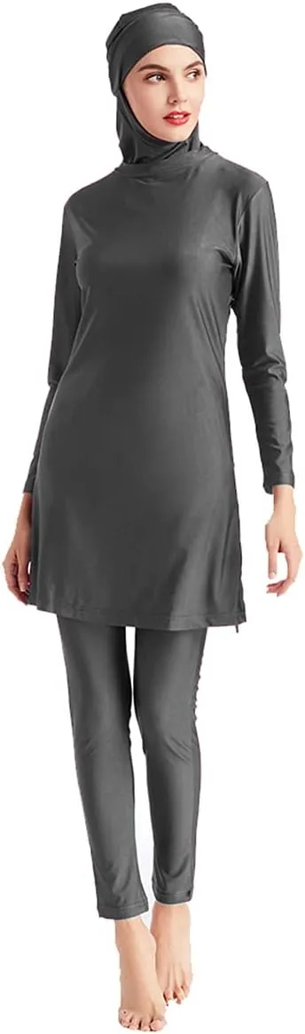 SARBUTER Women Muslim Modest Swimsuit Full Coverage Swimwear Long Sleeve Hijab Burkini Islamic Bathing Suits