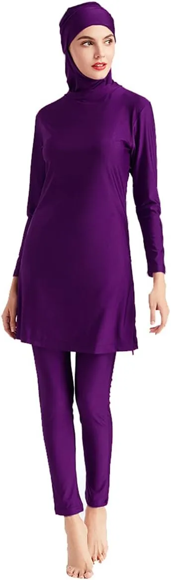 SARBUTER Women Muslim Modest Swimsuit Full Coverage Swimwear Long Sleeve Hijab Burkini Islamic Bathing Suits