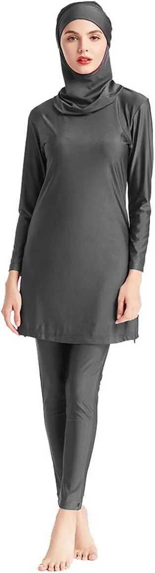 SARBUTER Women Muslim Modest Swimsuit Full Coverage Swimwear Long Sleeve Hijab Burkini Islamic Bathing Suits