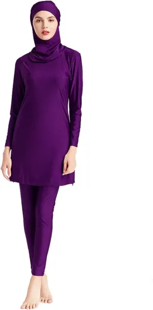 SARBUTER Women Muslim Modest Swimsuit Full Coverage Swimwear Long Sleeve Hijab Burkini Islamic Bathing Suits