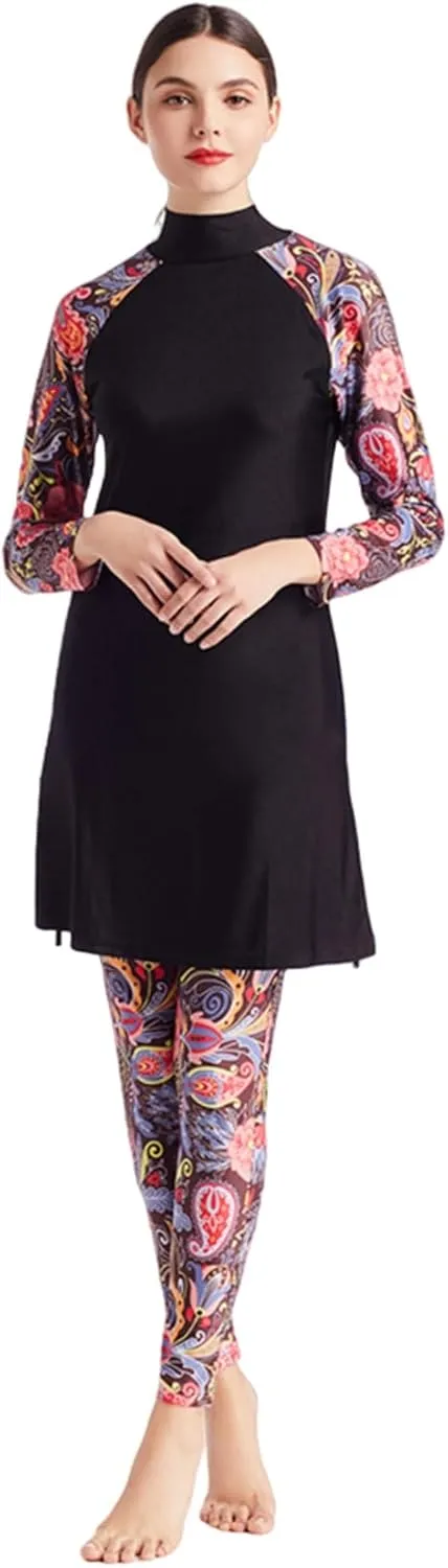SARBUTER Women Muslim Modest Swimsuit Full Coverage Swimwear Long Sleeve Hijab Burkini Islamic Bathing Suits