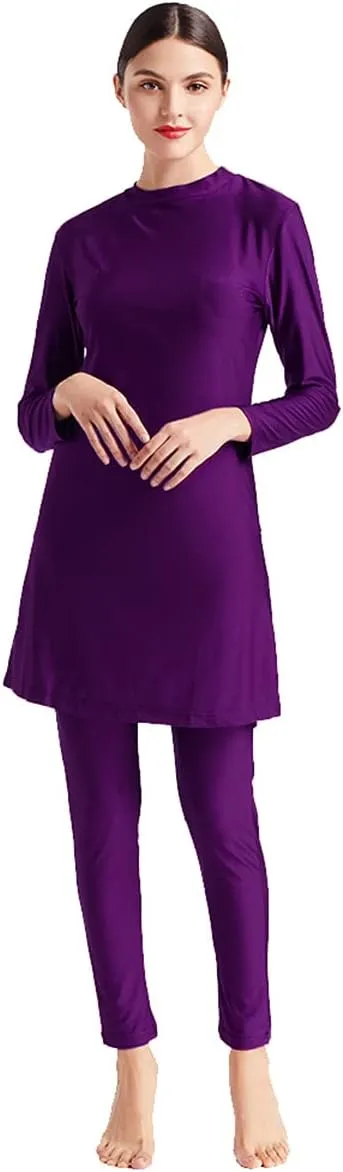 SARBUTER Women Muslim Modest Swimsuit Full Coverage Swimwear Long Sleeve Hijab Burkini Islamic Bathing Suits
