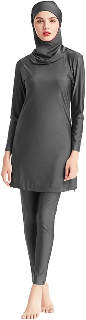 SARBUTER Women Muslim Modest Swimsuit Full Coverage Swimwear Long Sleeve Hijab Burkini Islamic Bathing Suits