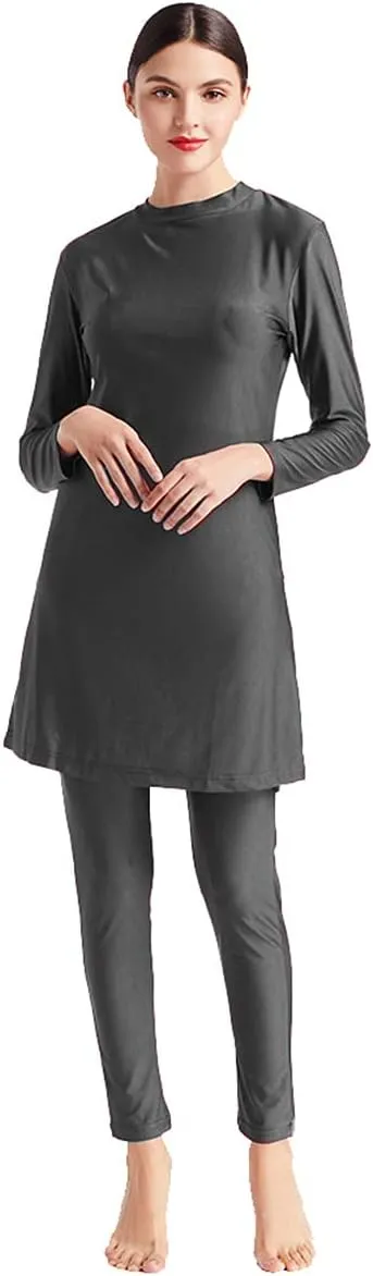 SARBUTER Women Muslim Modest Swimsuit Full Coverage Swimwear Long Sleeve Hijab Burkini Islamic Bathing Suits