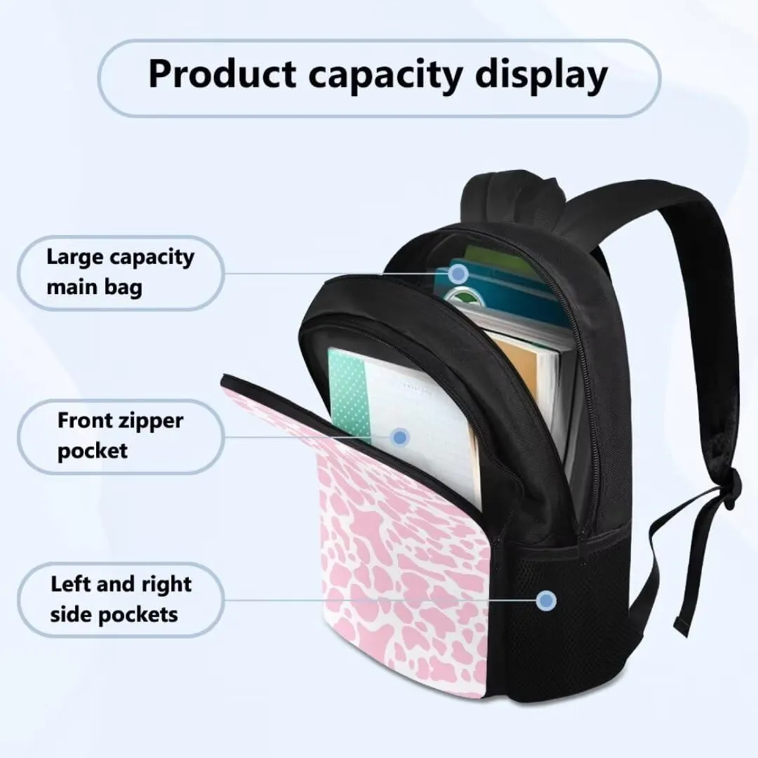 School Bags for Primary Students Sloth Backpack 3 in 1 Set for Girls Casual Daypack Pink Daisy Bookbag lunch Bag pencil Bag School Laptop Casual Backpack for Junior High School College