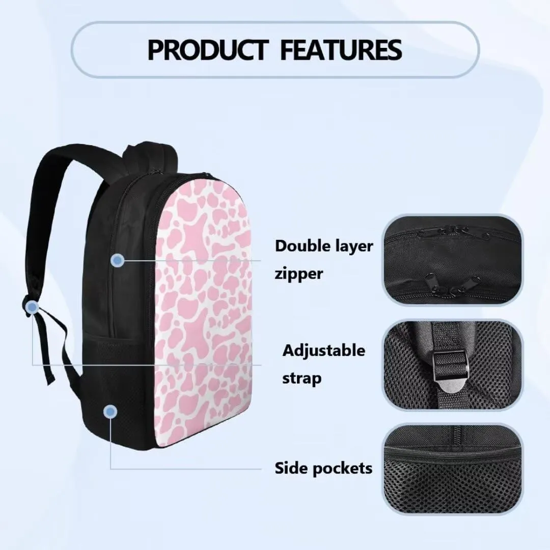 School Bags for Primary Students Sloth Backpack 3 in 1 Set for Girls Casual Daypack Pink Daisy Bookbag lunch Bag pencil Bag School Laptop Casual Backpack for Junior High School College