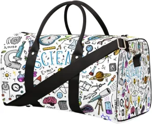 Science Experiment Travel Duffle Bag for Men Women Large Overnight Weekender Bag Lightweight Duffel Bag Sports Gym Bag Foldable Carry on Luggage Bag