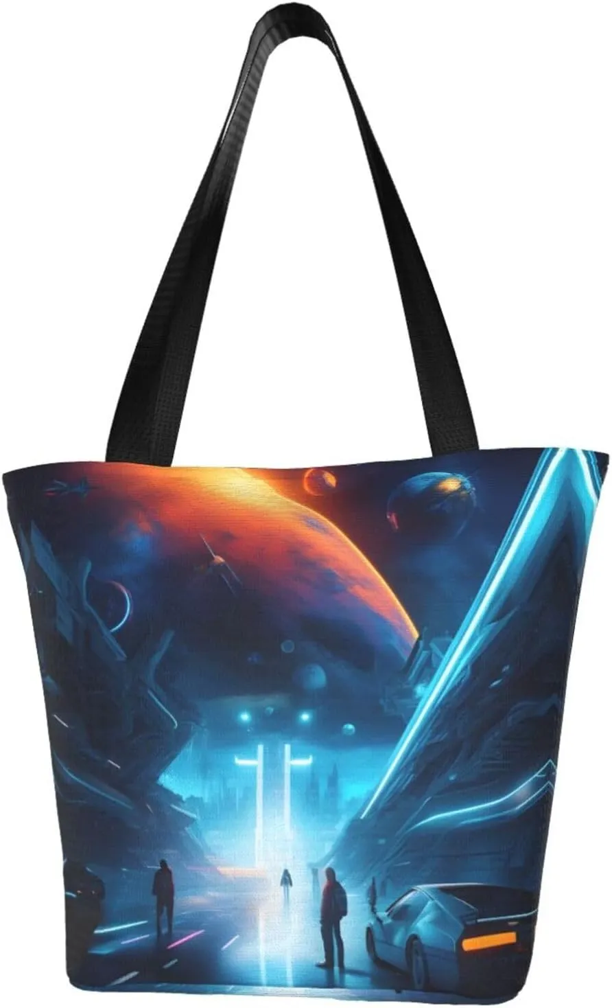 Science Fiction Future Cross-body Shoulder Bag, Women's One-shoulder Handbag, Weekend Travel Shopping and Playing Shoulder Bag
