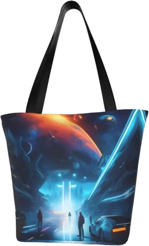 Science Fiction Future Cross-body Shoulder Bag, Women's One-shoulder Handbag, Weekend Travel Shopping and Playing Shoulder Bag