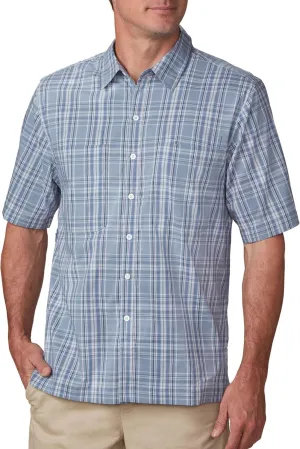 SCOTTeVEST Docksider Shirt for Men - 7 Hidden Pockets - Lightweight Casual Button Down T-Shirt for Travel & More