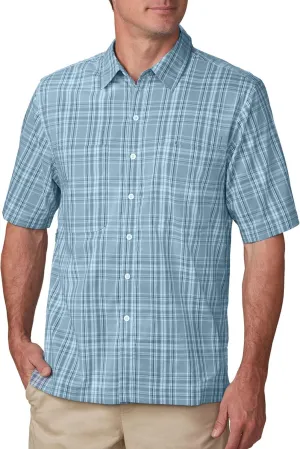 SCOTTeVEST Docksider Shirt for Men - 7 Hidden Pockets - Lightweight Casual Button Down T-Shirt for Travel & More