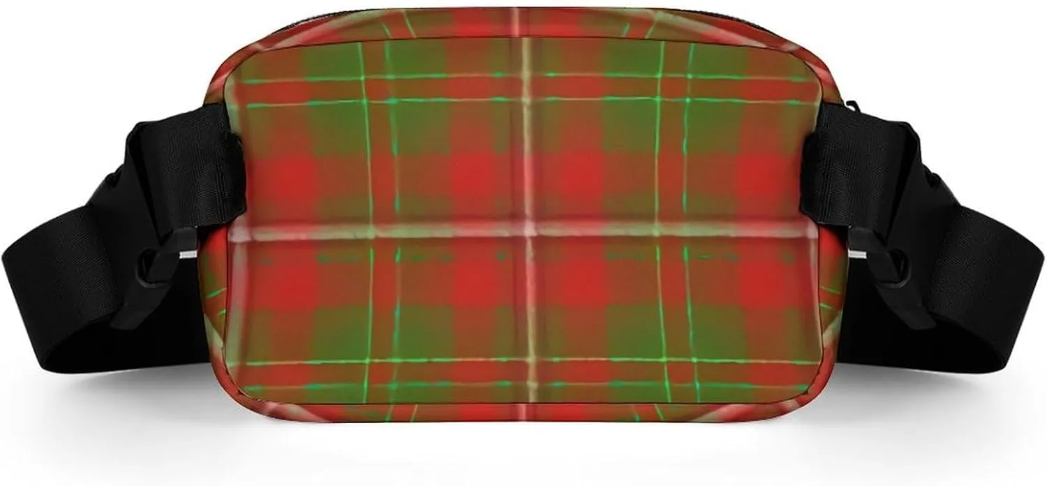 Scottish Clan Hay Tartan Plaid Full Printed Waist Bag, Large Capacity Portable Waist Bag