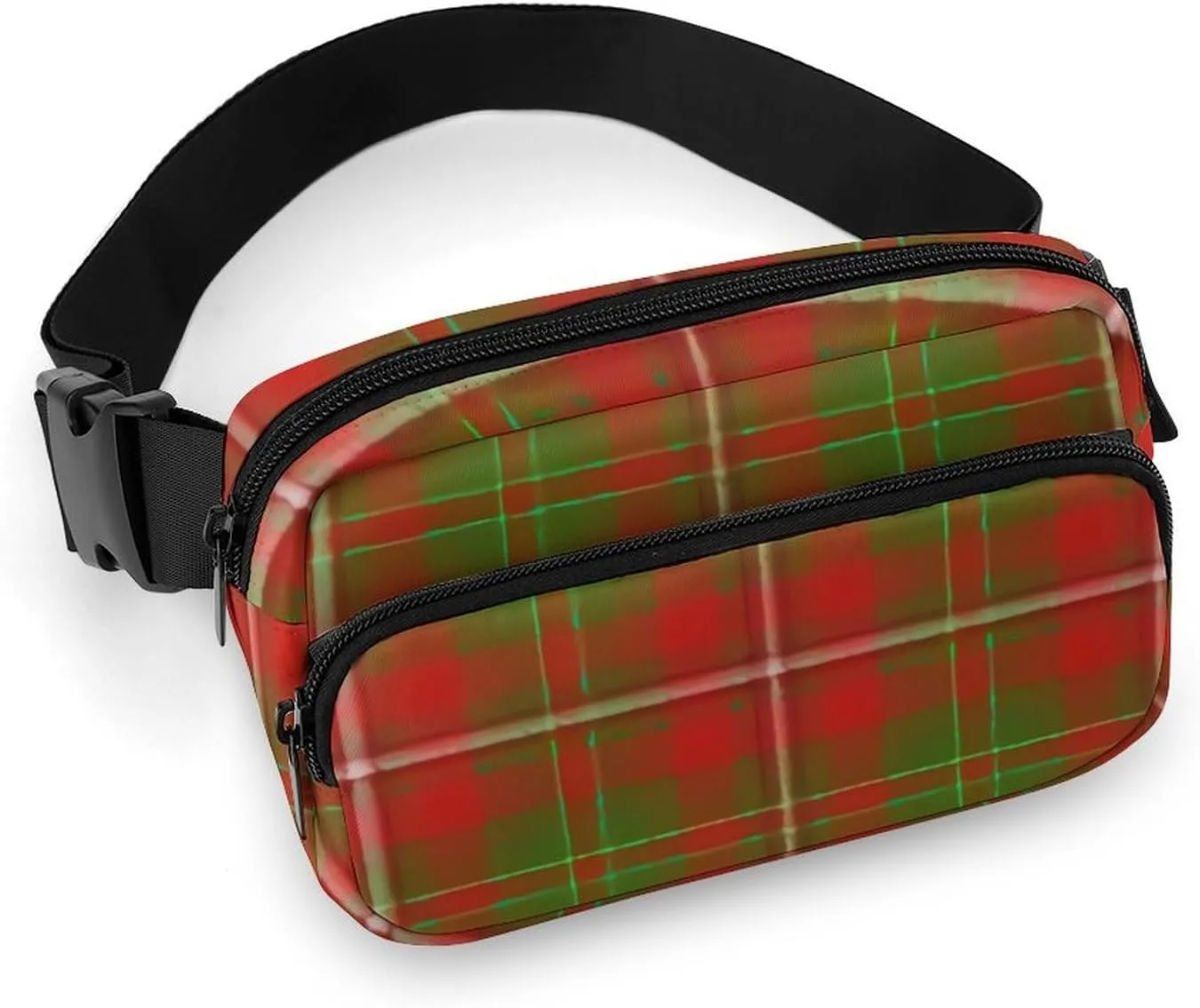 Scottish Clan Hay Tartan Plaid Full Printed Waist Bag, Large Capacity Portable Waist Bag