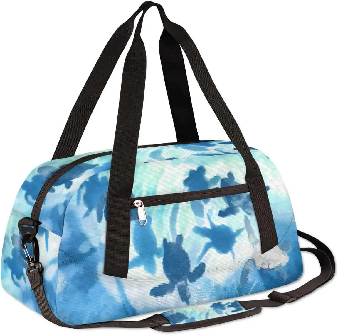 Sea Ocean Animal Turtles Kids Duffel Bag for Girls Boys Teens, Sea Turtles Pixel Wind Dance Bag Overnight Small Duffel Bag Carry On Weekend Sports Gym Travel Bag for School Practice Gymnastics Ballet