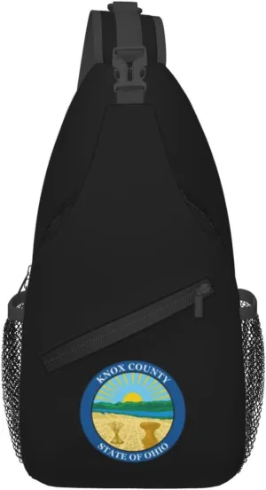 Seal Of Knox County Ohio Crossbody Bags For Women Men Chest Backpack Gym Shoulder Bag Travel Outdoor Sports Casual Crossbody Bags