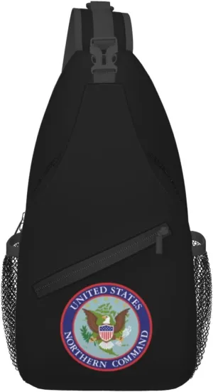 Seal of the United States Northern Command Crossbody Bags For Women Men Chest Backpack Gym Shoulder Bag Travel Outdoor Sports Casual Crossbody Bags