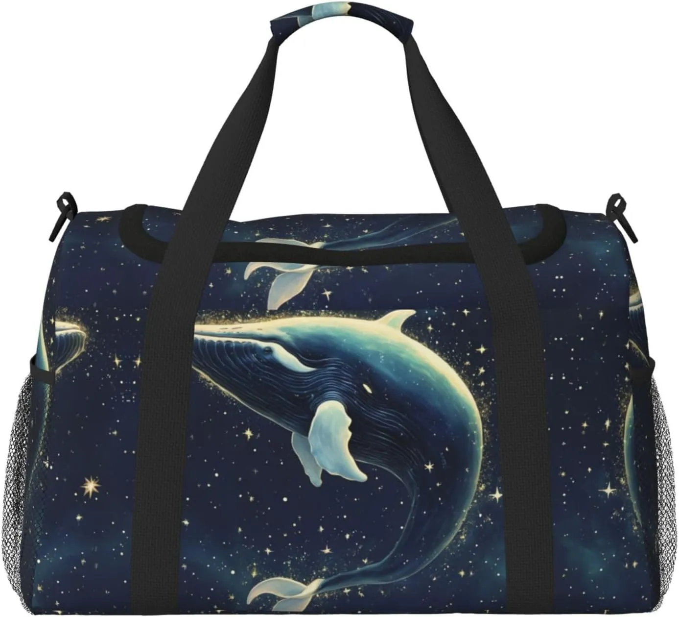 Seal Whale Octopus Fish print Weekender Overnight Carry On Bag Gym Luggage Bag Duffel Bag for Travel Women