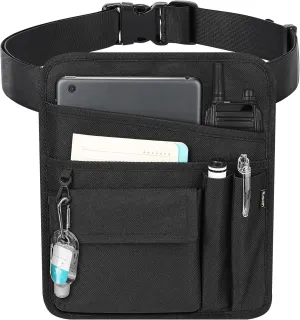 Server Apron Waist Pouch, Restaurant Waiter Waist Tool Pouch Bag with Adjustable Belt, Utility Money Bag Working Serving Apron with Pockets for Waitress for Restaurant Hotel Bar