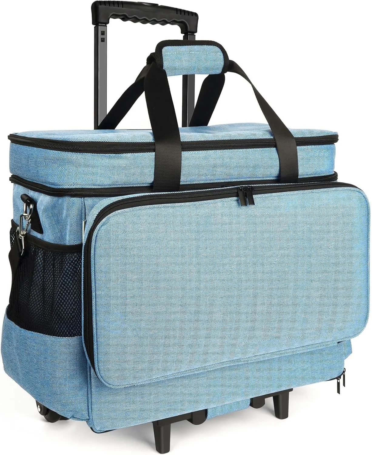 Sewing Machine Case with Wheels, Rolling Sewing Machine Tote for Carrying, Fits for Most Machines