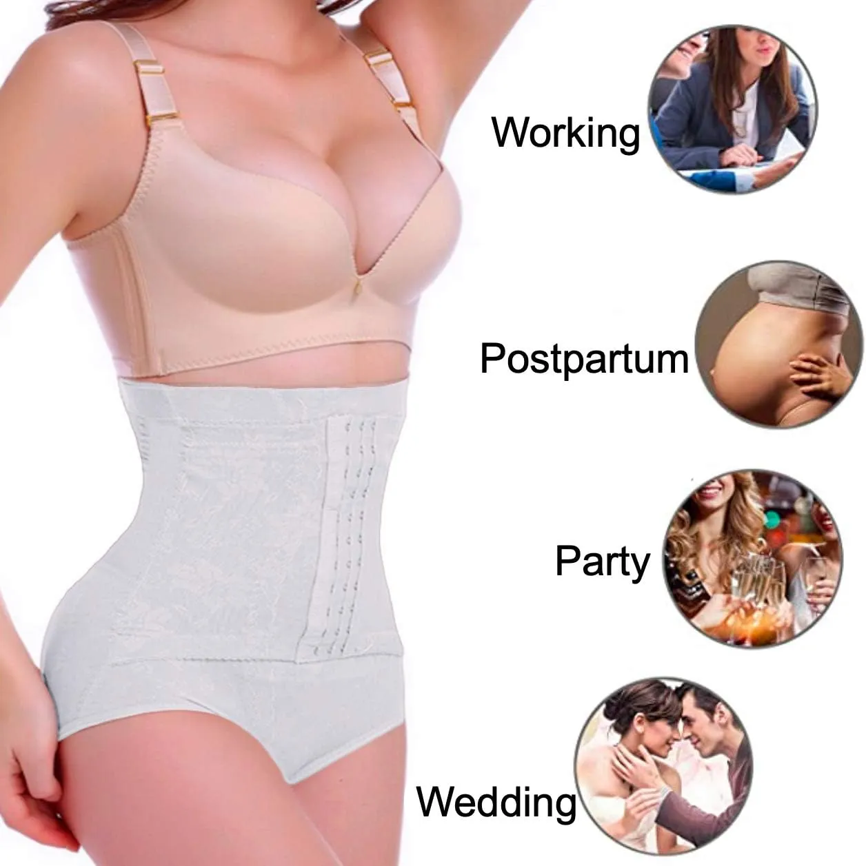 ShaperQueen1010 Tummy Control Shapewear for Women – High Waist Compression Body Shaper, Girdle Waist Cincher for Women