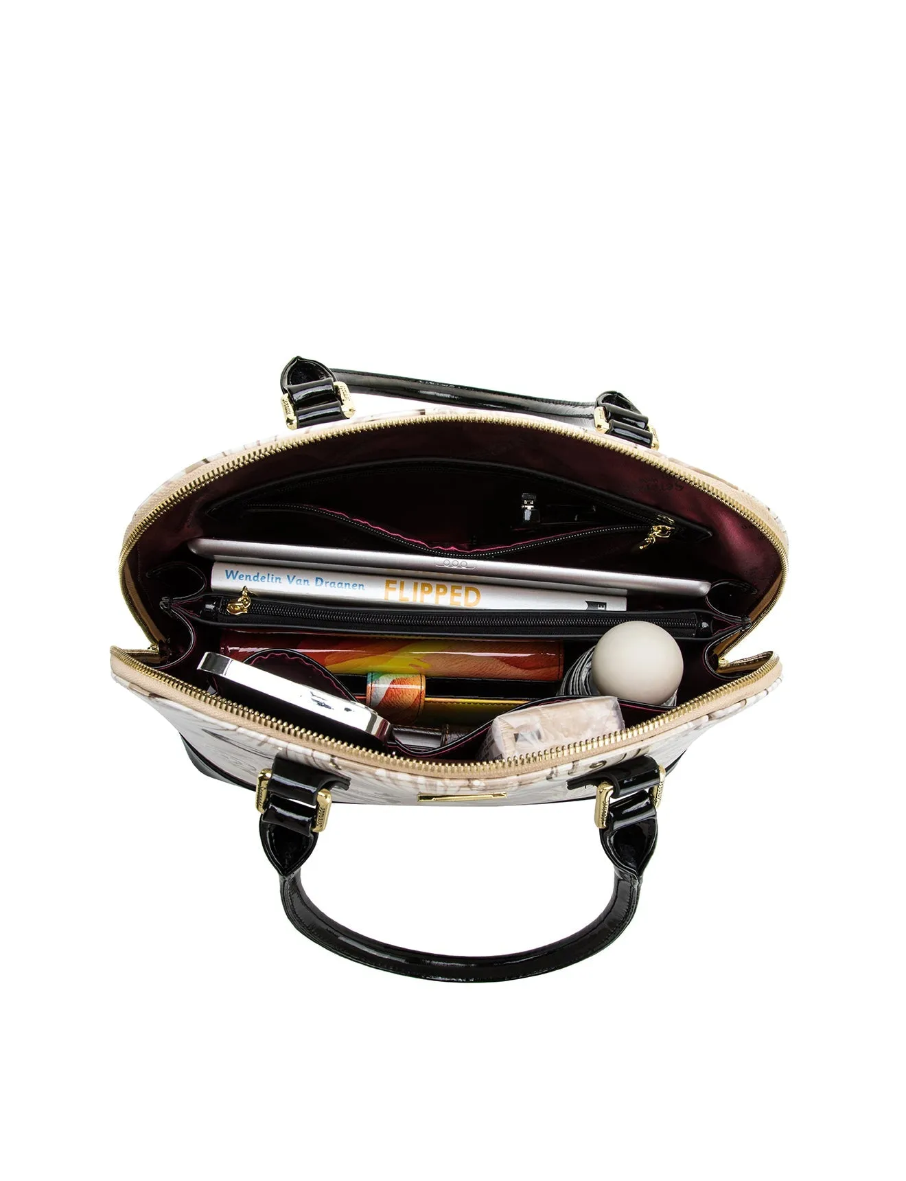SHELLY PATENT LEATHER DOME BAG- SN80-6801-SALE