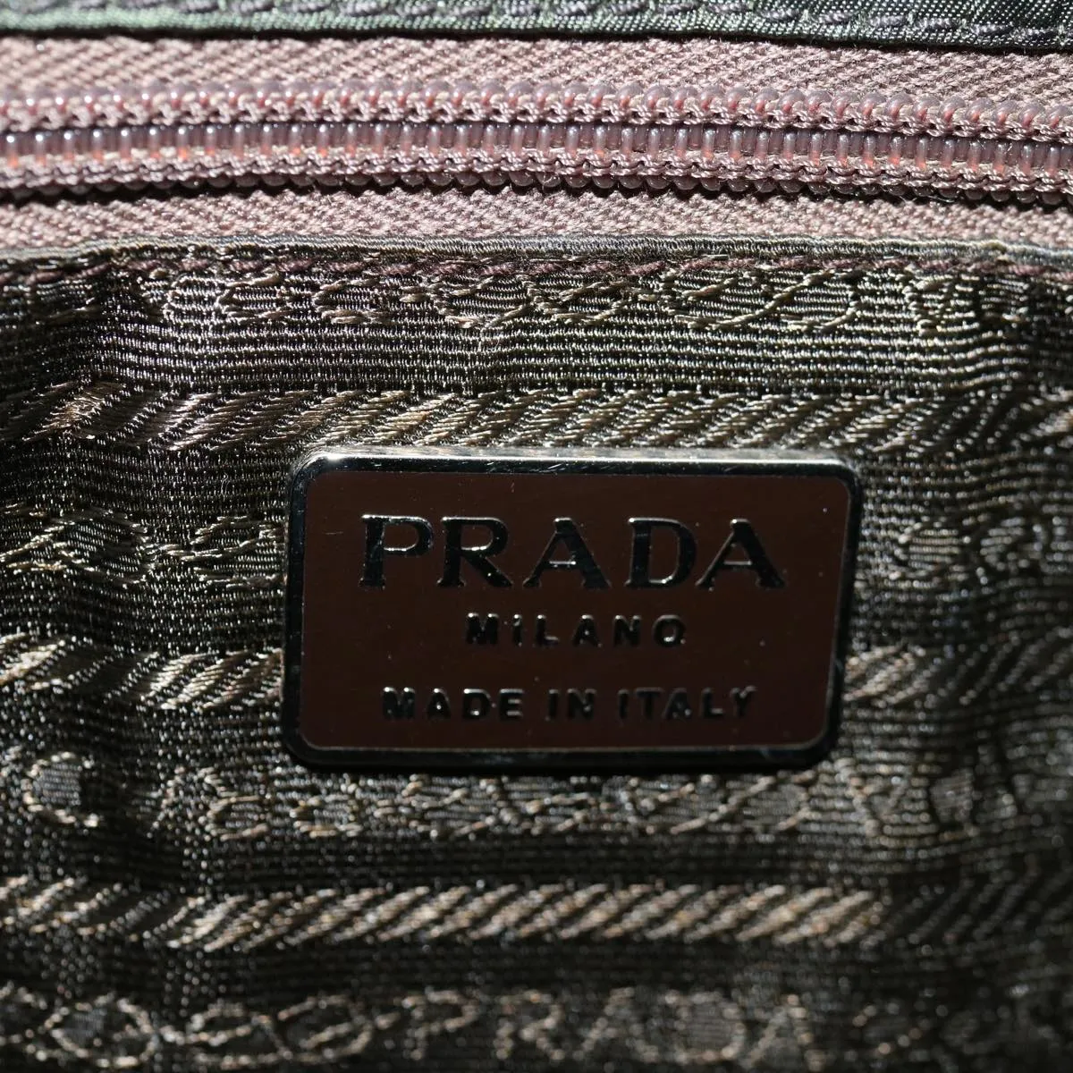Shoulder Bag Automation-ready Khaki 70585 Durable Nylon PRADA