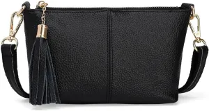Shoulder Bags Purses and Handbags Women BagsClutch Bag Genuine Leather Women’s Crossbody Bags for Woman Shoulder Bag(Black)