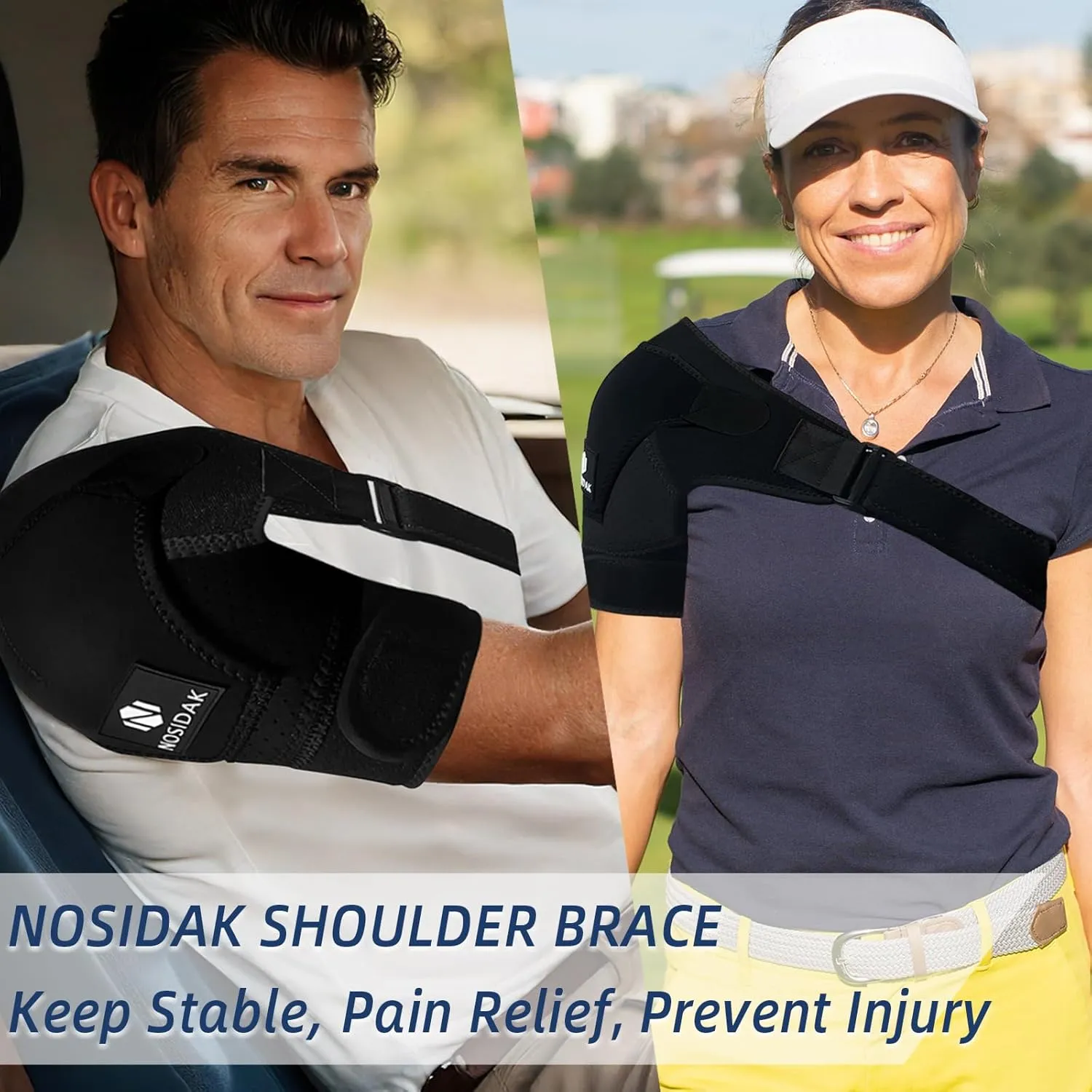 Shoulder Brace - Shoulder Compression Sleeve Immobilizer & Support Wrap for Torn Rotator Cuff, Glenoid Labrum Tear, Dislocated AC Joint, Tendonitis, Bursitis, Subluxation