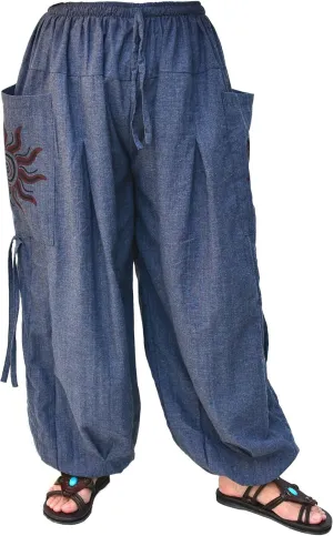 Siamrose Casual Yoga Harem Pants Men Women Baggy Lounge Trousers Adjustable Length 2 Pockets