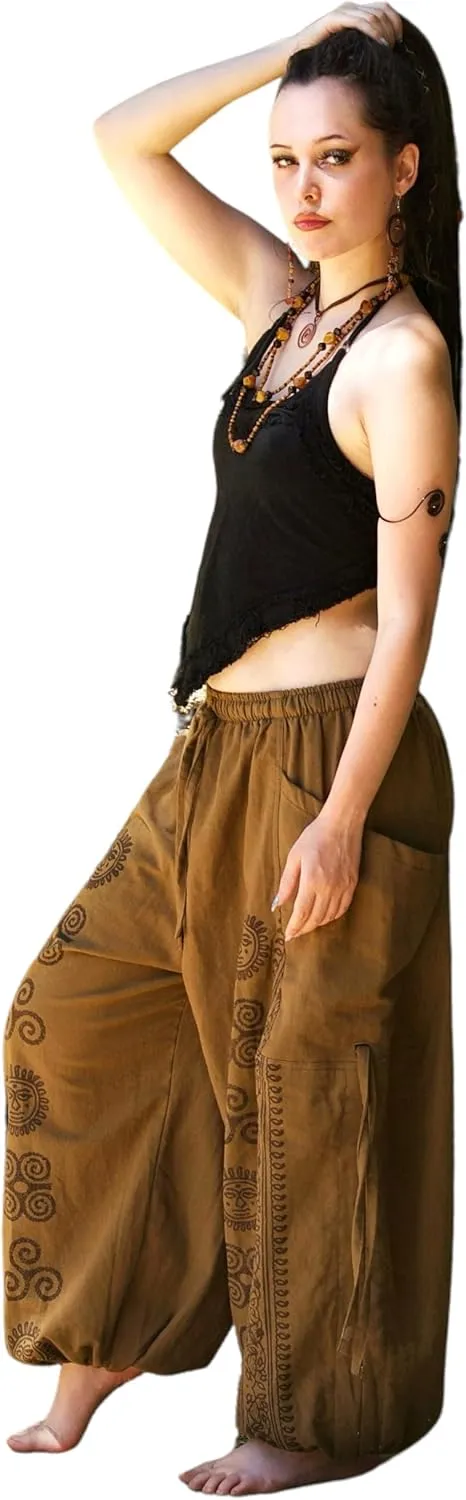 Siamrose Yoga Harem Pants Men Women Baggy Casual Lounge Trousers Adjustable Length 2 Pockets