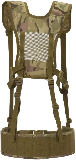 SINAIRSOFT Tactical Padded Battle Belt with Detachable Suspender Straps，Airsoft Combat Duty Belt Removable Harness