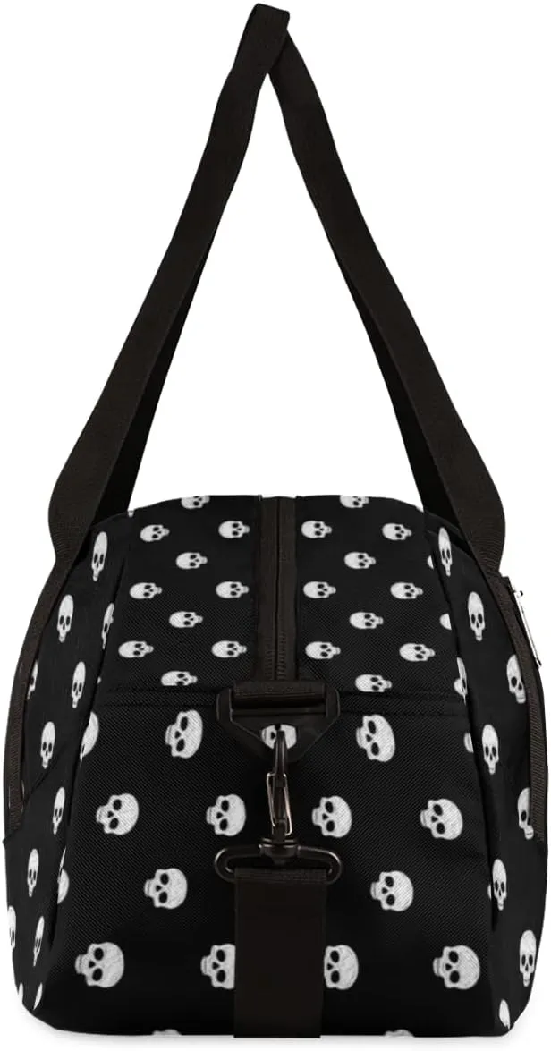 Skulls Kids Duffel Bag for Girls Boys Teens, Skull Oil Painting Dance Bag Overnight Small Duffel Bag Carry On Weekend Sports Gym Travel Bag for School Practice Gymnastics Ballet