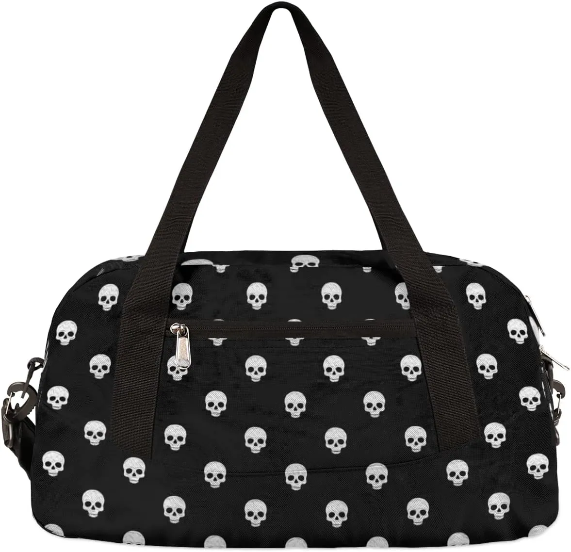 Skulls Kids Duffel Bag for Girls Boys Teens, Skull Oil Painting Dance Bag Overnight Small Duffel Bag Carry On Weekend Sports Gym Travel Bag for School Practice Gymnastics Ballet