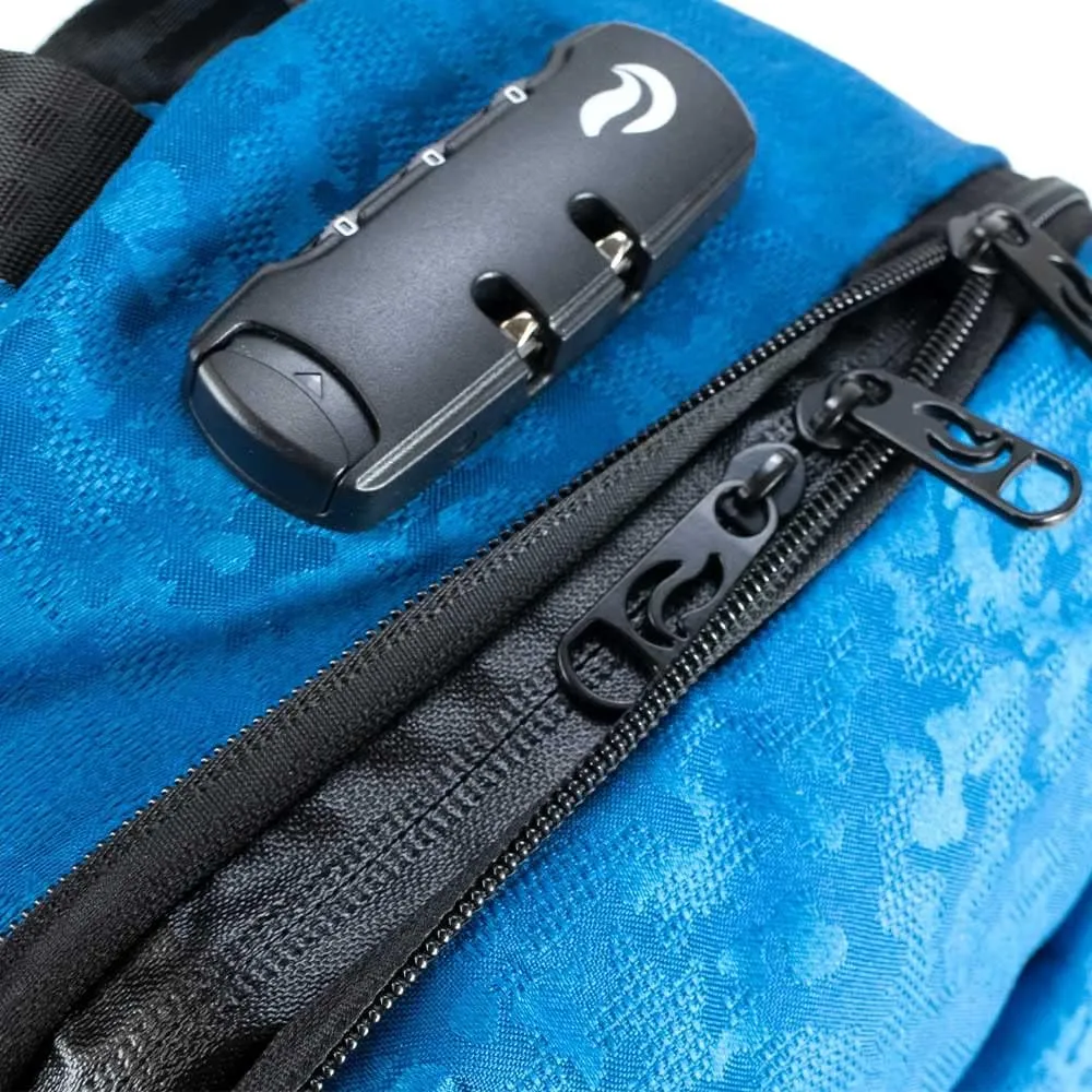 Skunk Mini Backpack- Smell Proof (Blue Brocade)