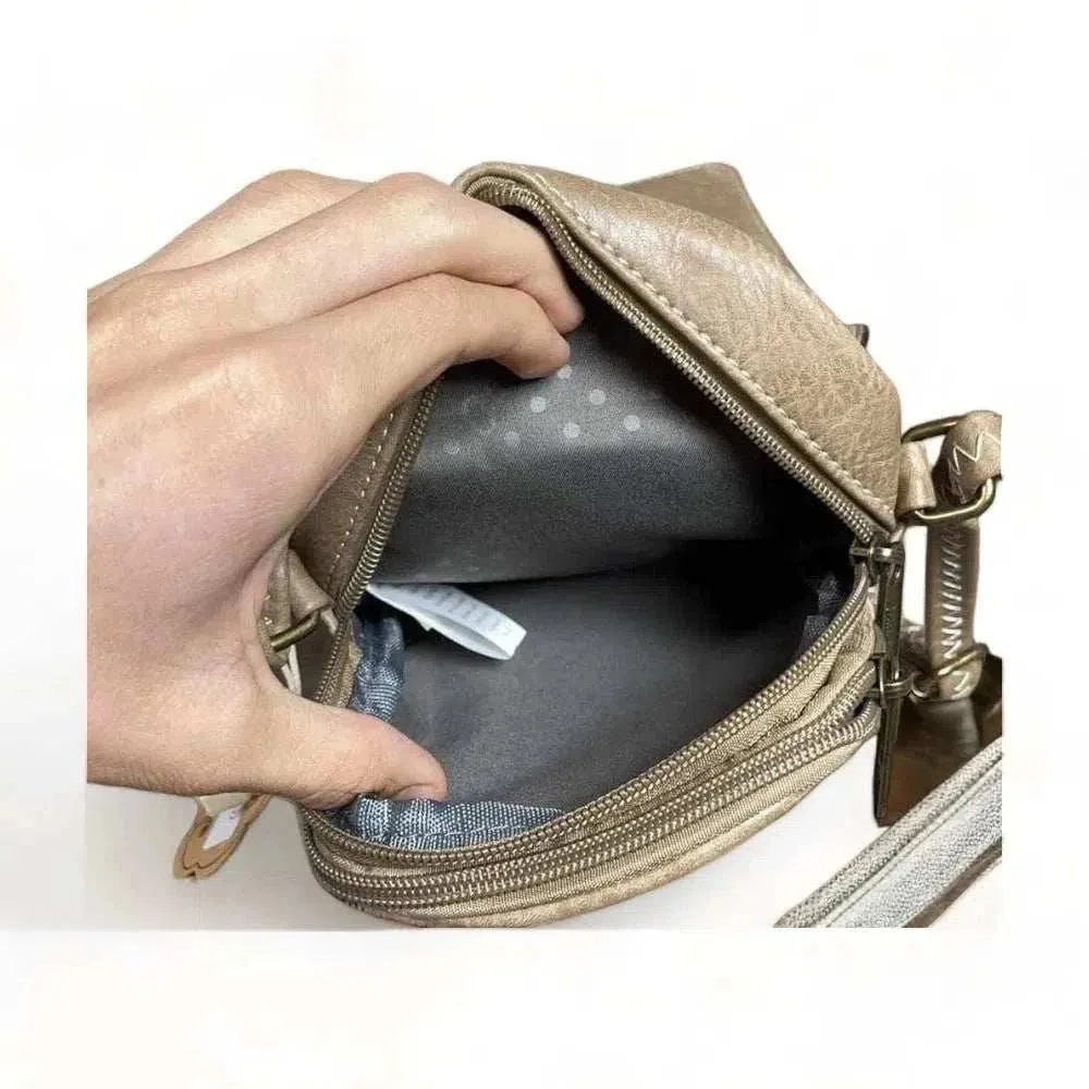Sling Bag - Tan PU Leather